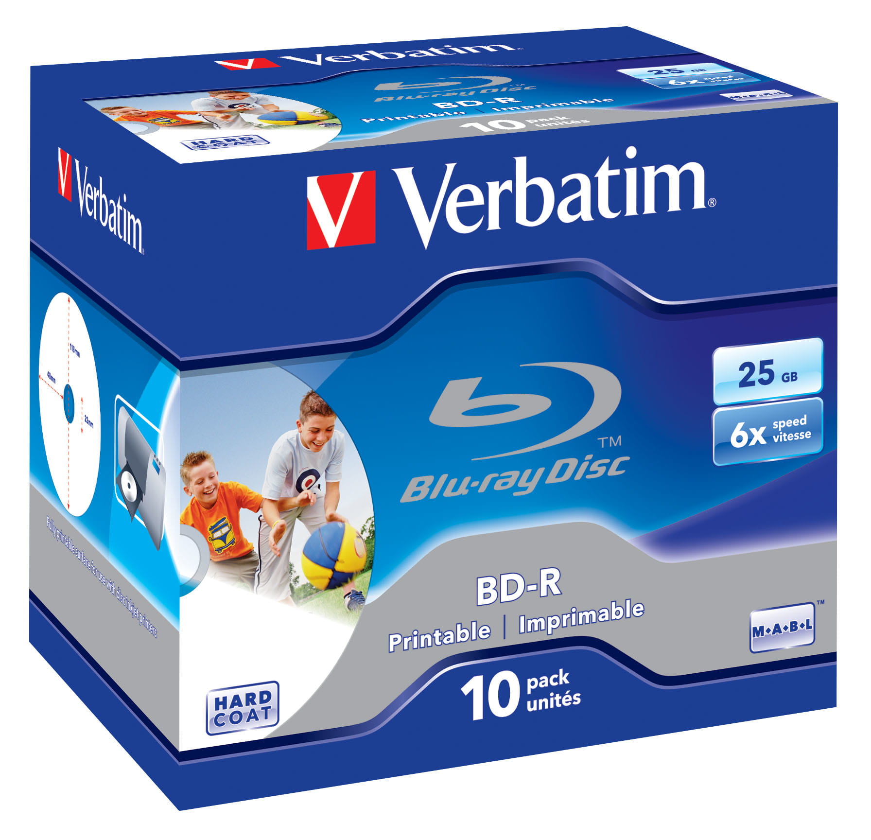 Verbatim 10 x BD-R - 25 GB 6x - bedruckbare Oberfläche - Jewel Case (Schachtel)