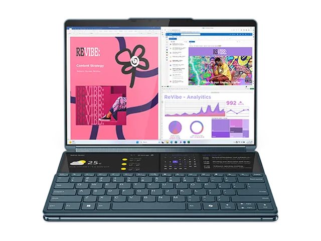 Lenovo Yoga Book 9 13IMU9 83FF - Tablet - Flip-Design - Intel Core Ultra 7 155U / 1.7 GHz - Evo - Win 11 Home - Intel Graphics - 16 GB RAM - 1 TB SSD NVMe - 33.8 cm (13.3")