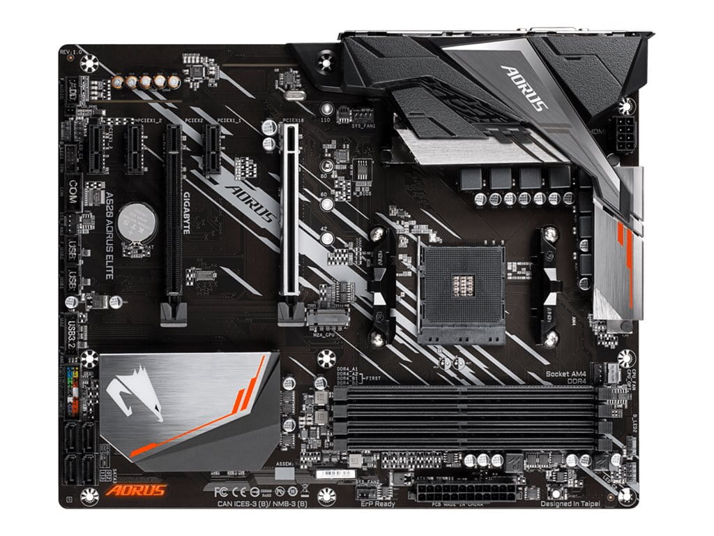 Gigabyte A520 AORUS ELITE - 1.0 - Motherboard - ATX - Socket AM4 - AMD A520 Chipsatz - USB 3.2 Gen 1, USB 3.2 Gen 2 - Gigabit LAN - Onboard-Grafik (CPU erforderlich)