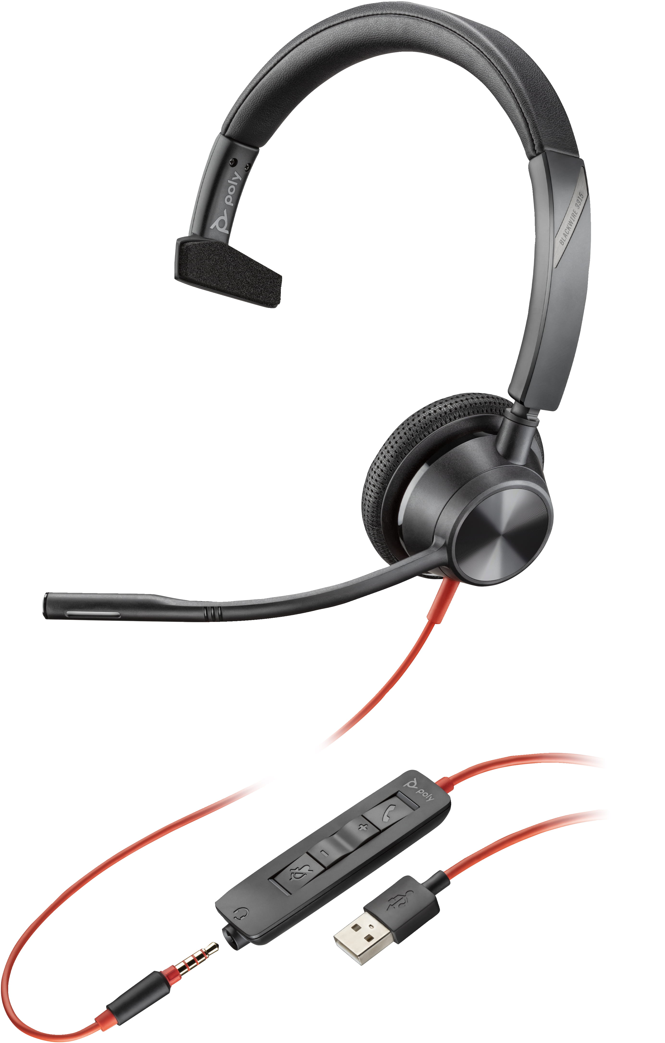 HP Poly Blackwire 3315 - Blackwire 3300 series - Headset HP Poly Blackwire 3315 - Blackwire 3300 series - Headset