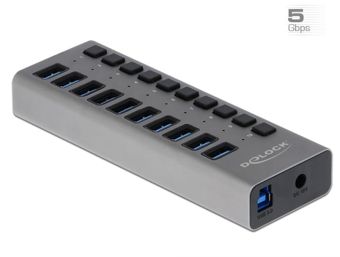 Delock Hub - 10 x SuperSpeed USB 3.0 - Desktop