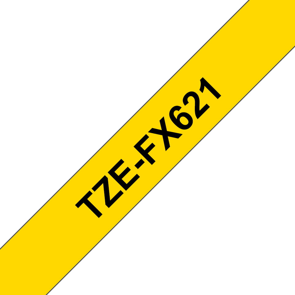 Brother TZe-FX621 - Schwarz auf Gelb - Rolle (0,9 cm x 8 m)