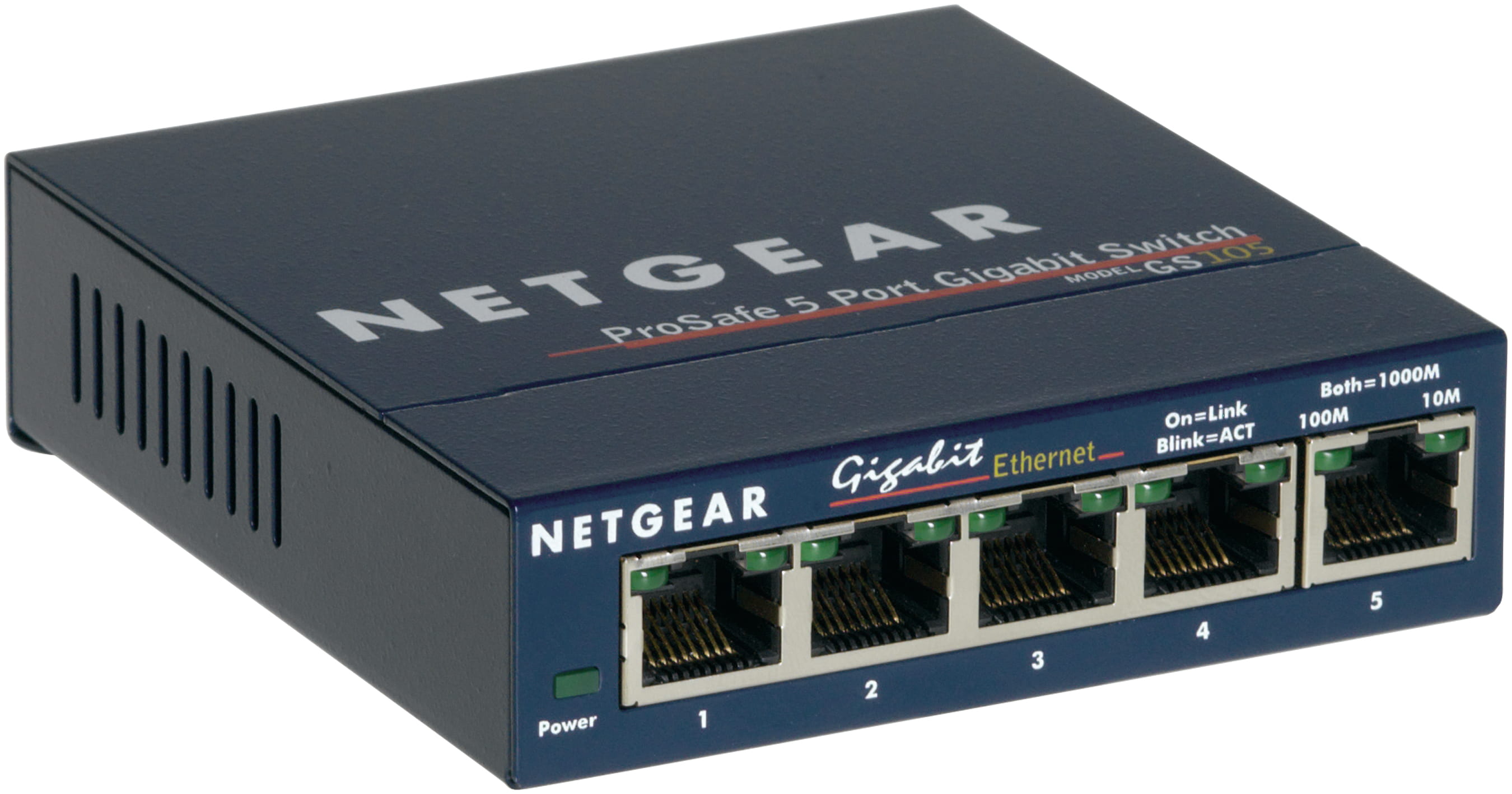 Netgear GS105 - Switch - 5 x 10/100/1000 - Desktop