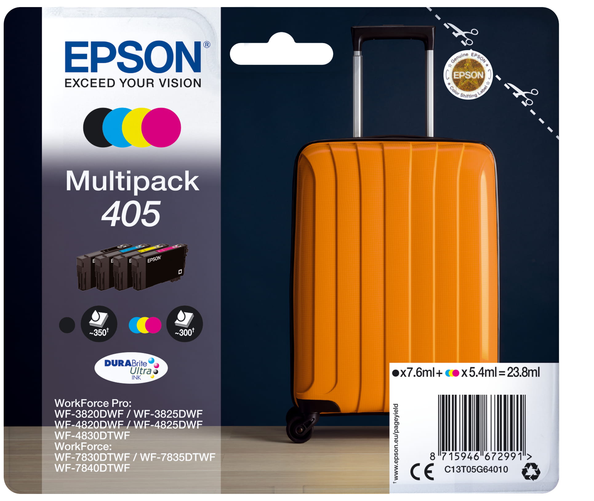 Epson 405 Multipack - 4er-Pack - Schwarz, Gelb, Cyan, Magenta