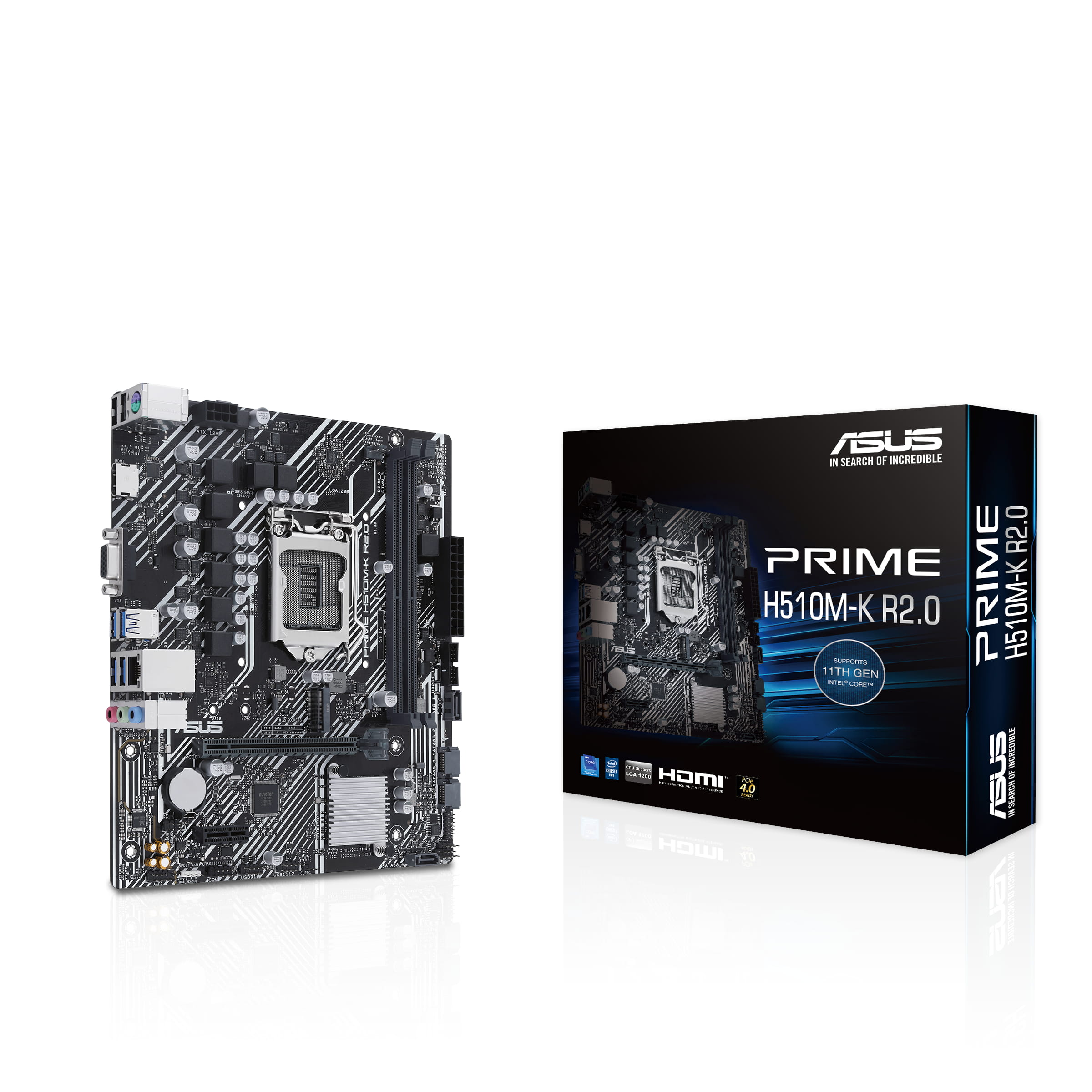 ASUS H510M-K R2.0 - Motherboard - micro ATX - LGA1200-Sockel - H470 Chipsatz - USB 3.2 Gen 1 - Gigabit LAN - Onboard-Grafik (CPU erforderlich)