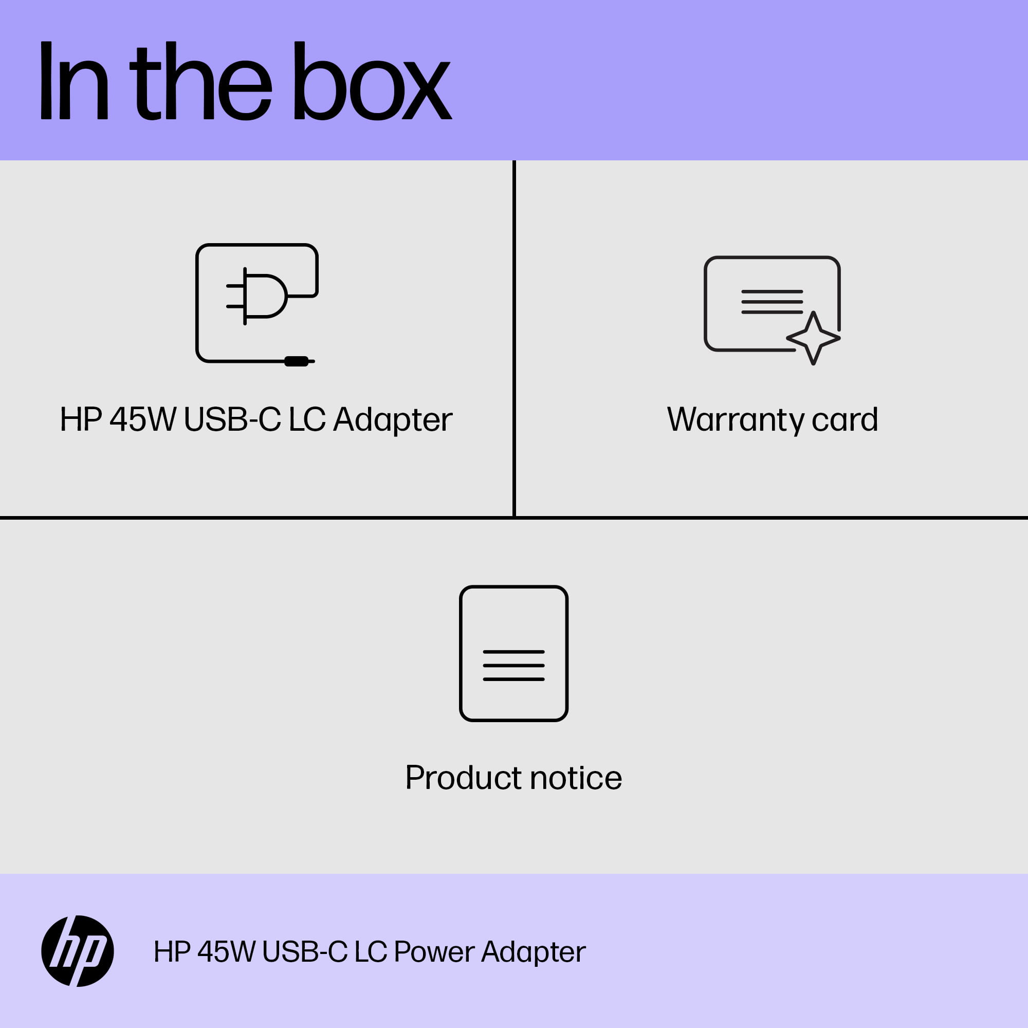 HP USB-C LC - Netzteil - AC - 45 Watt - Europa
