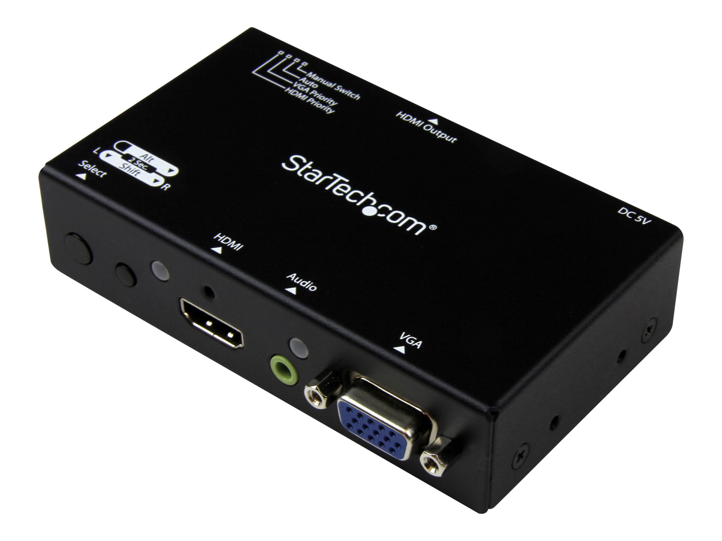 StarTech.com 2 Port VGA + HMDI auf HDMI Konverter Switch / Verteiler mit Vorrangsschaltung