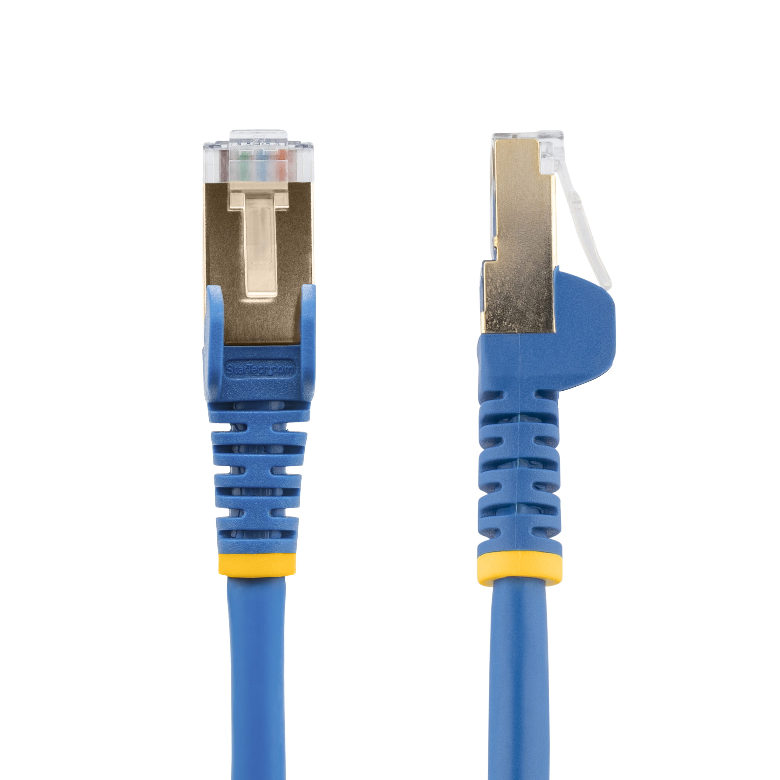 StarTech.com 7.5m CAT6A Ethernet Cable, 10 Gigabit Shielded Snagless RJ45 100W PoE Patch Cord, CAT 6A 10GbE STP Network Cable w/Strain Relief, Blue, Fluke Tested/UL Certified Wiring/TIA - Category 6A - 26AWG (6ASPAT750CMBL)