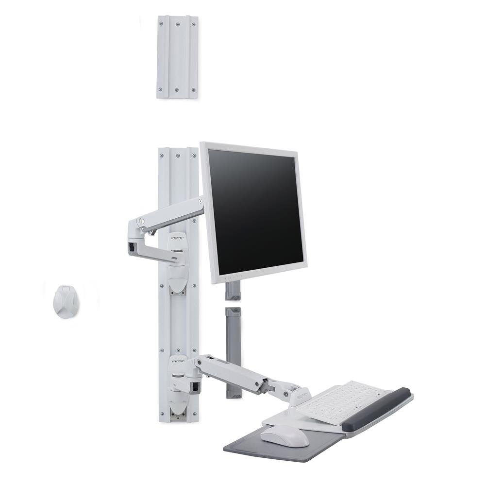 Ergotron LX Wall Mount System - Befestigungskit (Wandarm, Maushalterung, Tastaturarm, Handgelenkkissen)