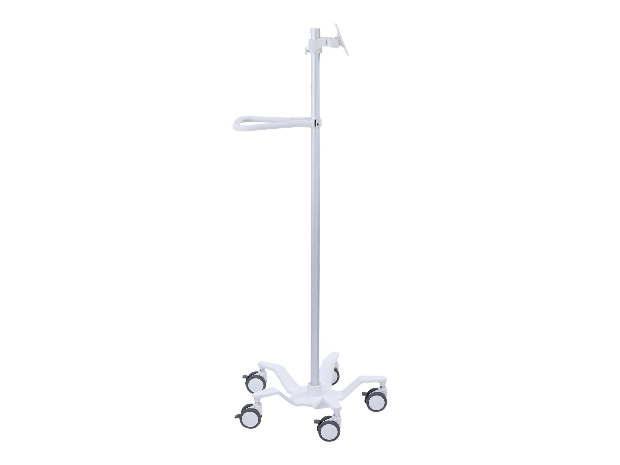 Ergotron Pole Cart - Wagen - für LCD-Display/Tablet - hochweiß - Bildschirmgröße: bis zu 61 cm (bis zu 24 Zoll)