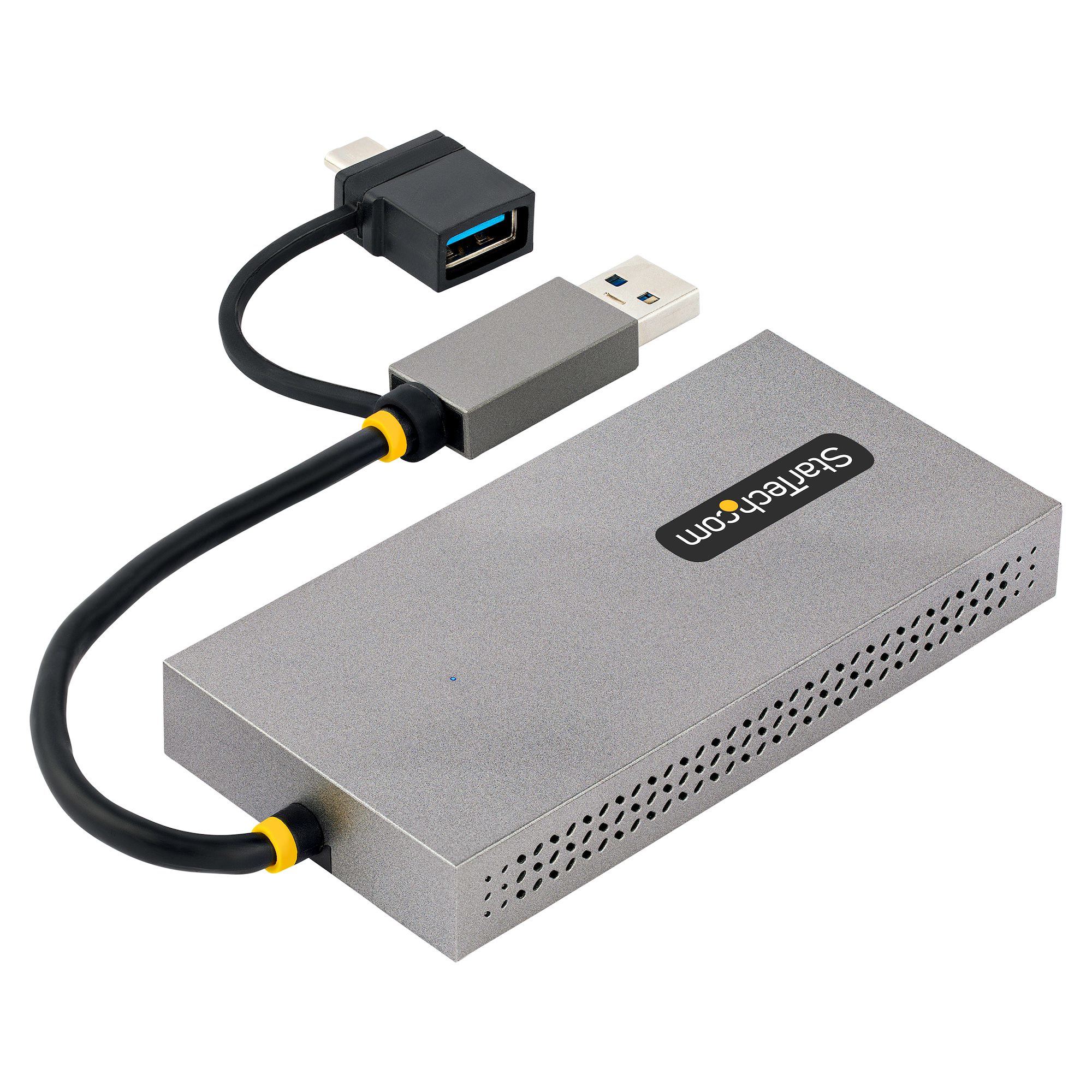 StarTech.com USB to Dual HDMI Adapter, USB A/C to 2x HDMI Monitors (1x 4K 30Hz, 1x 1080p)