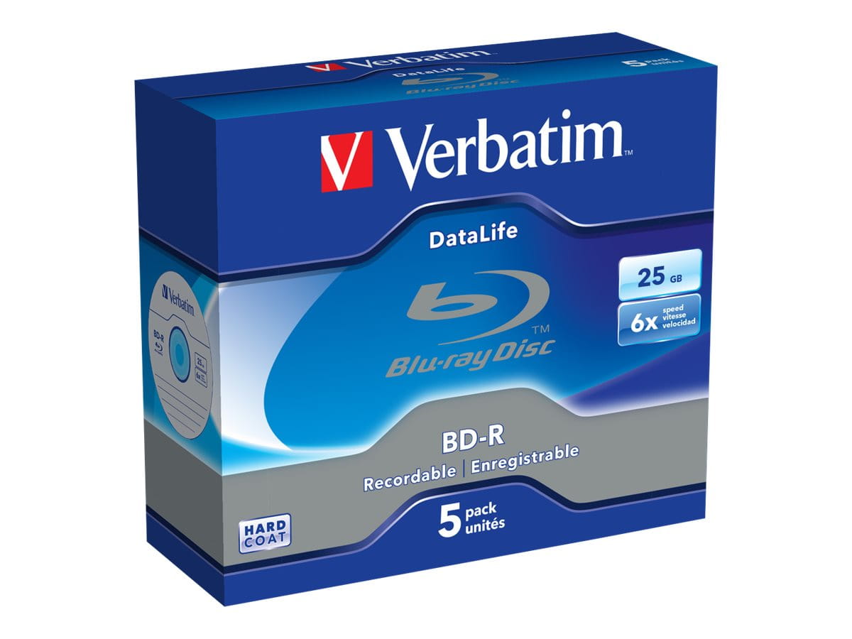 Verbatim DataLife - 5 x BD-R - 25 GB 6x - Jewel Case (Schachtel)