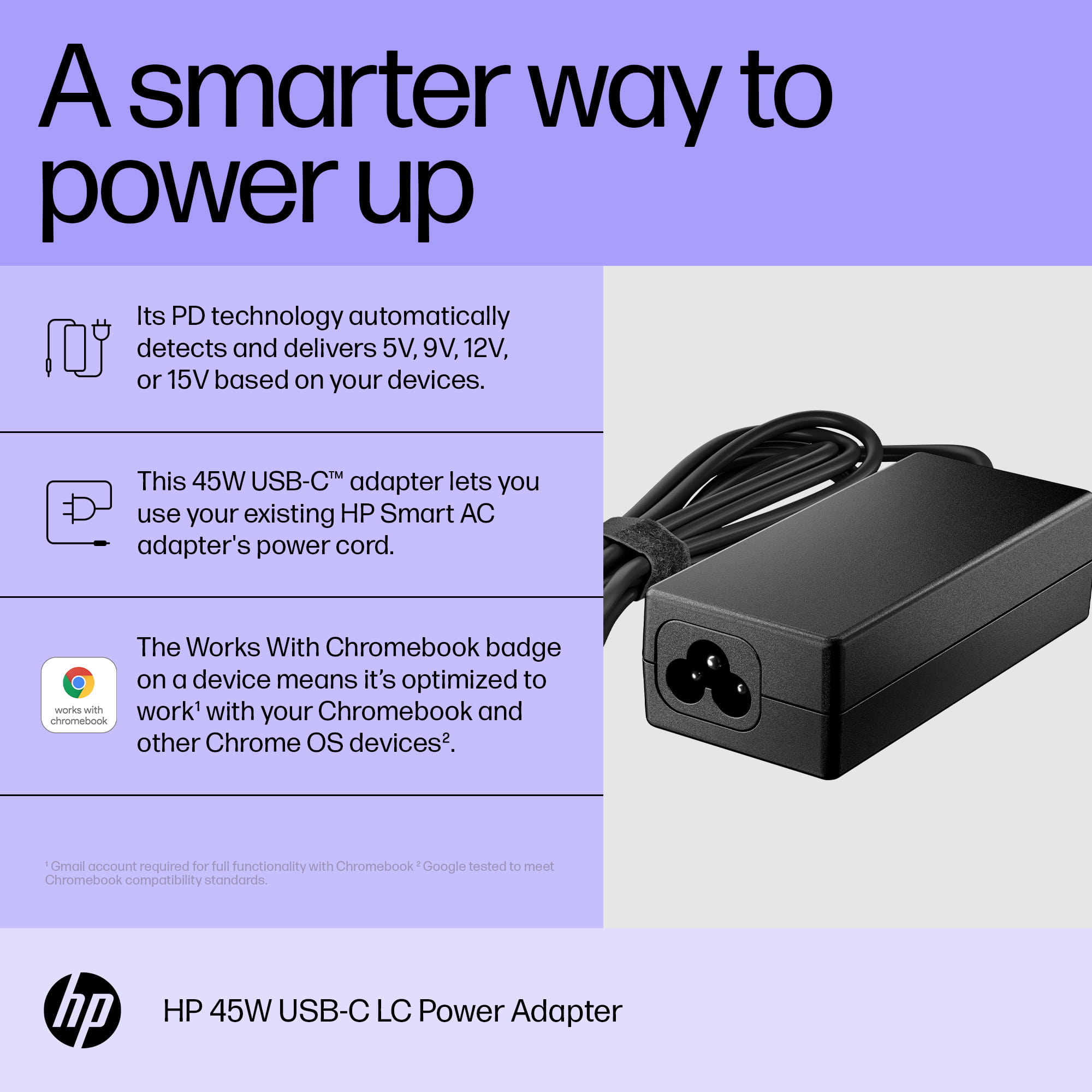 HP USB-C LC - Netzteil - AC - 45 Watt - Europa