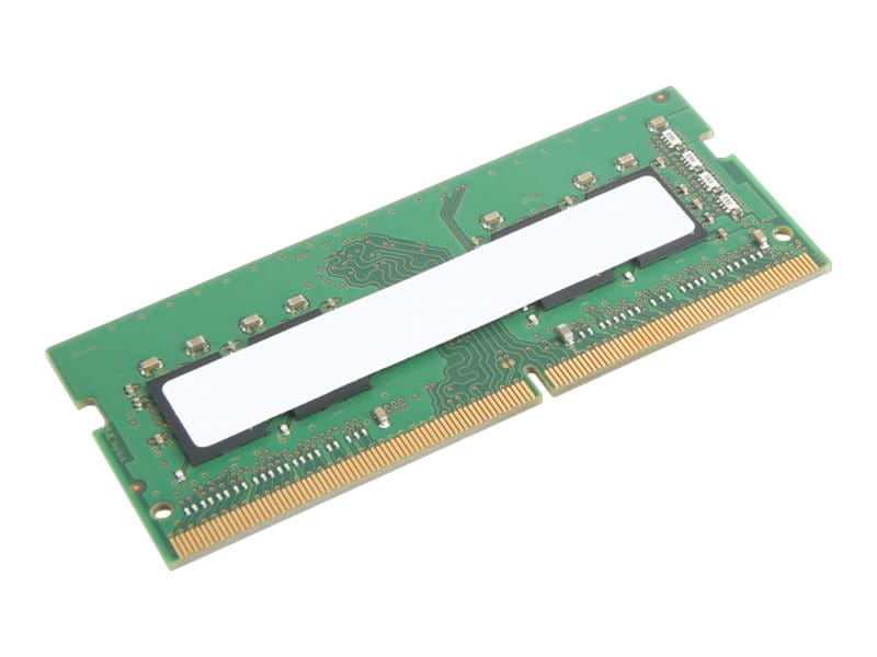 Lenovo DDR4 - Modul - 4 GB - SO DIMM 260-PIN - 3200 MHz / PC4-25600 - ungepuffert - non-ECC - CRU - grün - für ThinkCentre M70a; M70q; M80q; M90a; M90q; ThinkPad E14 Gen 2; E15 Gen 2; L14 Gen 1; L15 Gen 1; ThinkStation P340 (Tiny)
