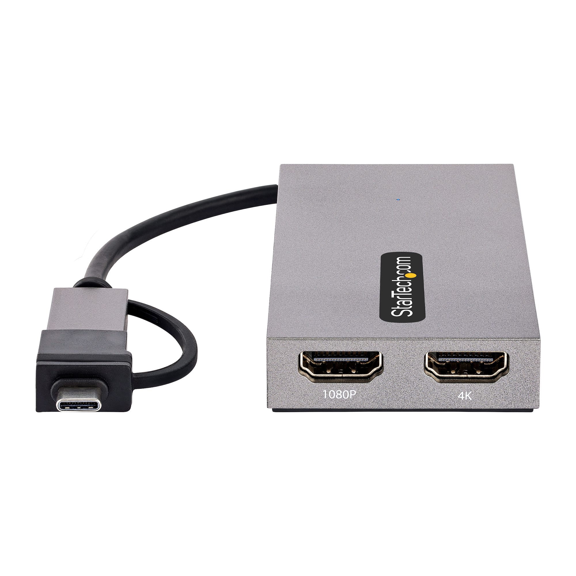 StarTech.com USB to Dual HDMI Adapter, USB A/C to 2x HDMI Monitors (1x 4K 30Hz, 1x 1080p)