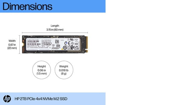 HP  SSD - 2 TB - intern - M.2 2280 - PCIe 4.0 x4 (NVMe)
