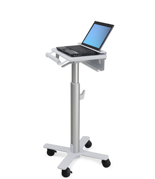 Ergotron Laptop Cart, SV10 - Wagen für Notebook - medizinisch - Metall - weiß, Aluminium - Bildschirmgröße: bis zu 43,2 cm (bis zu 17")