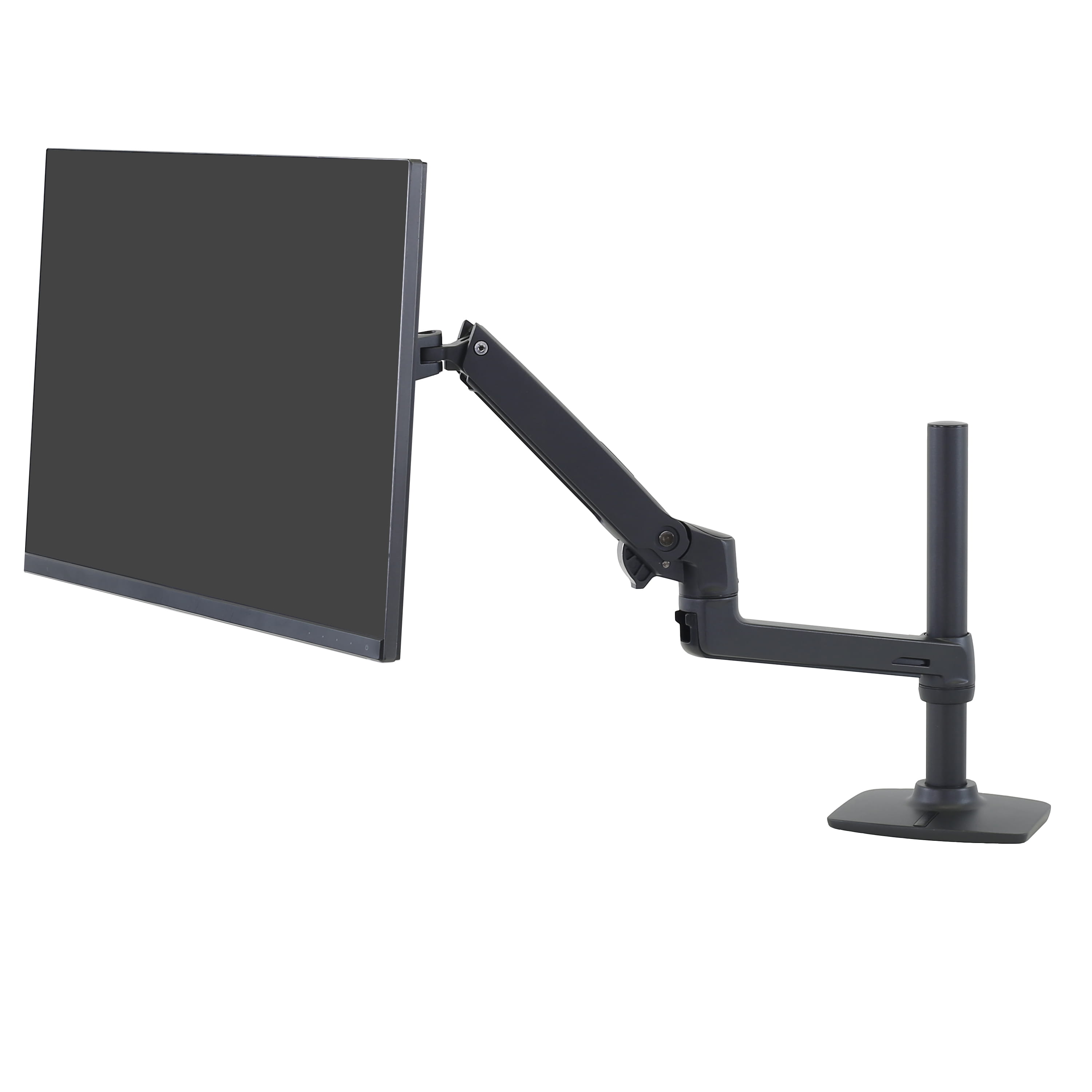 Ergotron Befestigungskit (Gelenkarm, hohe Säule, 2-teilige Tischklemme) - für Monitor - Aluminium - mattschwarz - Bildschirmgröße: bis zu 86,4 cm (bis zu 34 Zoll)