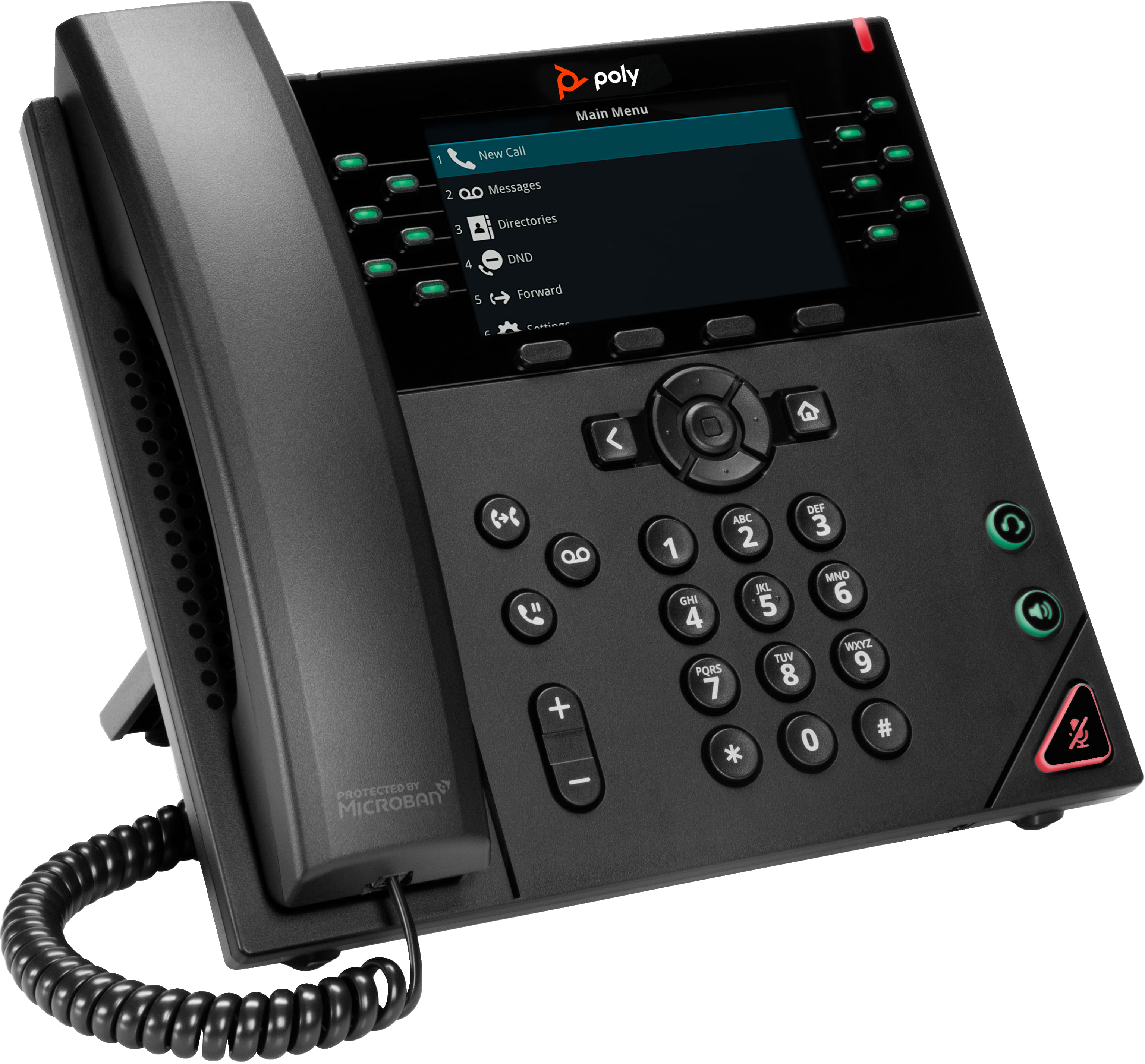 HP Poly VVX 450 - VoIP-Telefon - dreiweg Anruffunktion