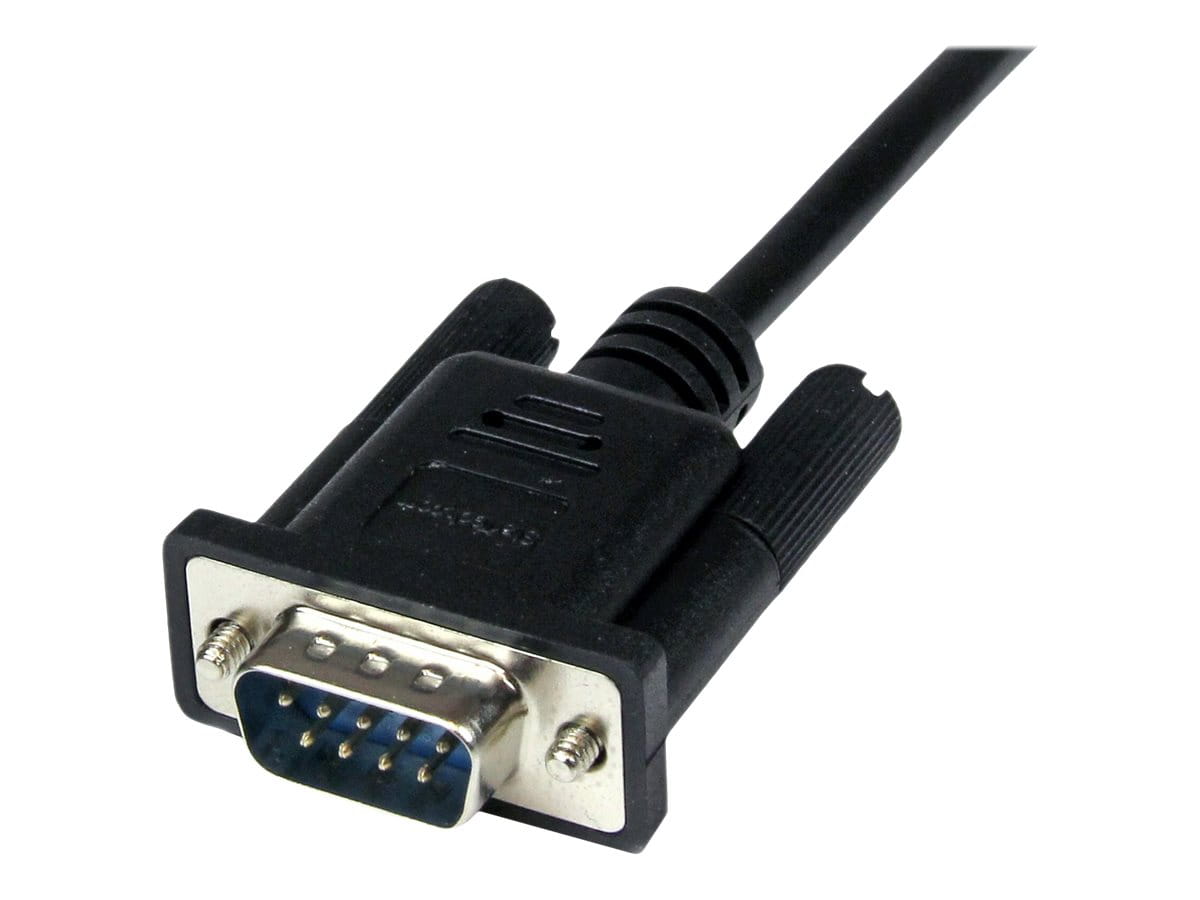 StarTech.com 1m Seriell DB9 RS-232 Nullmodemkabel - Schwarz - Stecker/Buchse - 9 Pin Null Modem Kabel - Nullmodemkabel - DB-9 (W)