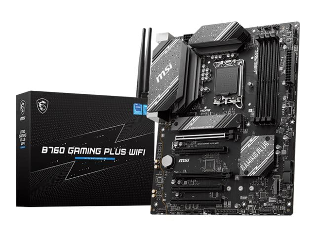 MSI B760 GAMING PLUS WIFI - Motherboard - ATX - LGA1700-Sockel - B760 Chipsatz - USB 3.2 Gen 1, USB 3.2 Gen 2, USB-C 3.2 Gen2 - 2.5 Gigabit LAN, Wi-Fi, Bluetooth - Onboard-Grafik (CPU erforderlich)