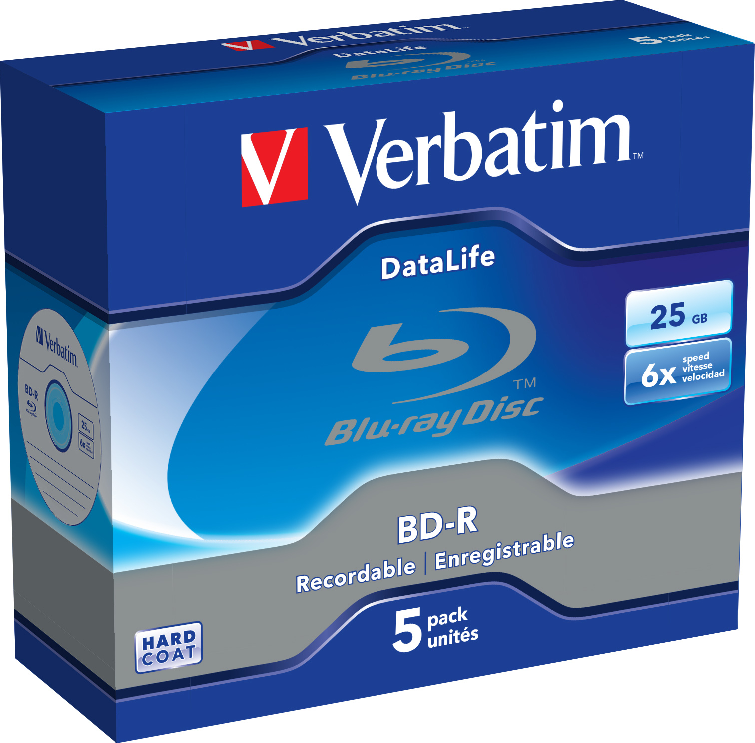 Verbatim DataLife - 5 x BD-R - 25 GB 6x - Jewel Case (Schachtel)