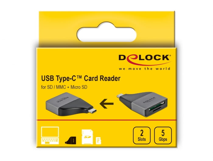 Delock Kartenleser (SD, miniSD, RS-MMC, TransFlash, microSD, SDHC, miniSDHC, microSDHC, SDHC UHS-I)