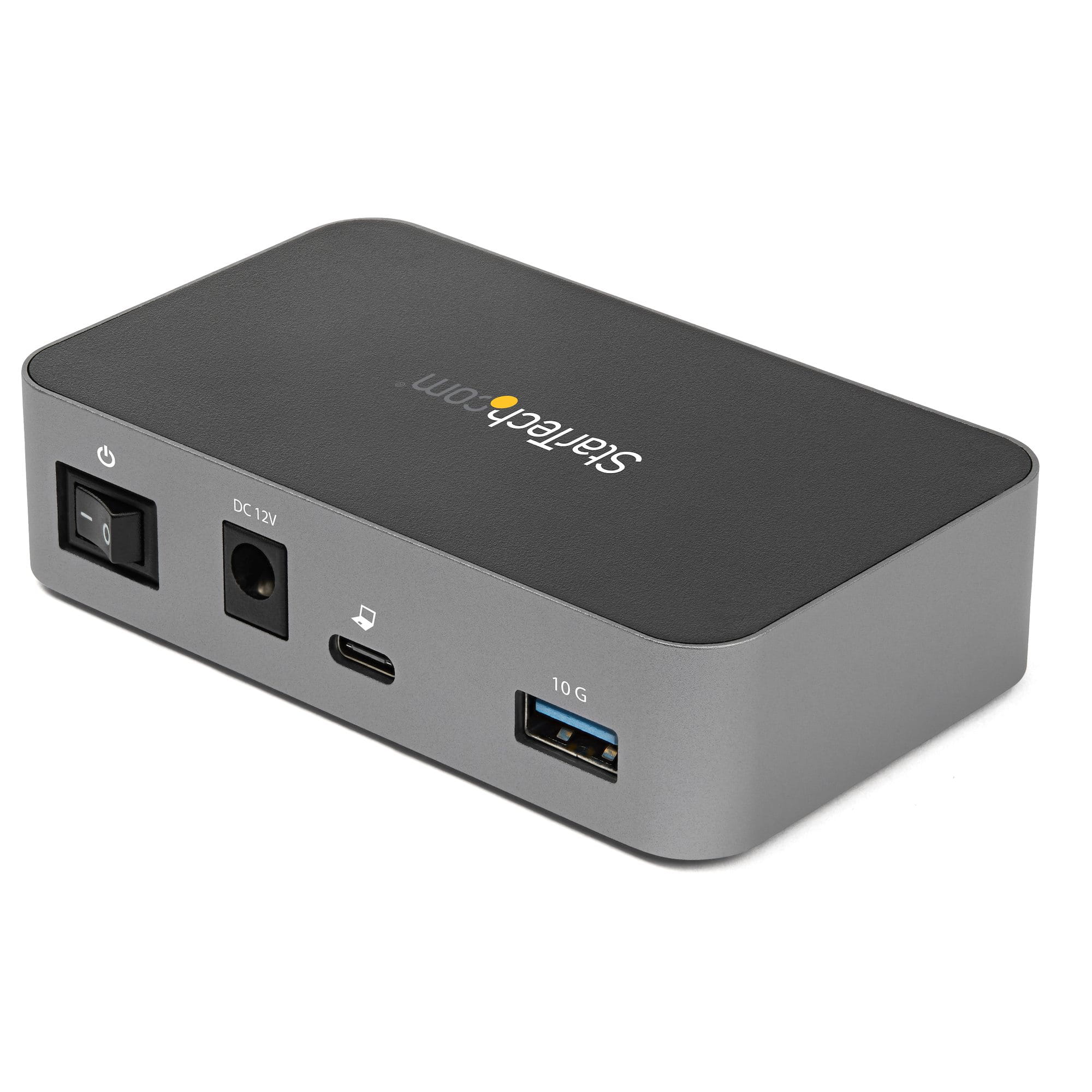 StarTech.com HB31C3A1CS 4-Port-USB-C-Hub (10 Gbit/s, 3x USB-A und 1x USB-C, 1m Hostkabel, powered, mit Netzteil)