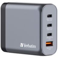 Verbatim Netzteil - GaN - 140 Watt - 5 A - PD 3.0, QC 3.0, Power Delivery 3.1, PD/PPS - 4 Ausgabeanschlussstellen (USB, 3 x USB-C)