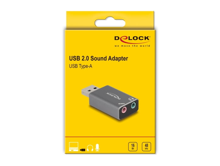 Delock Adapter USB-A auf Kopfhöreranschluss