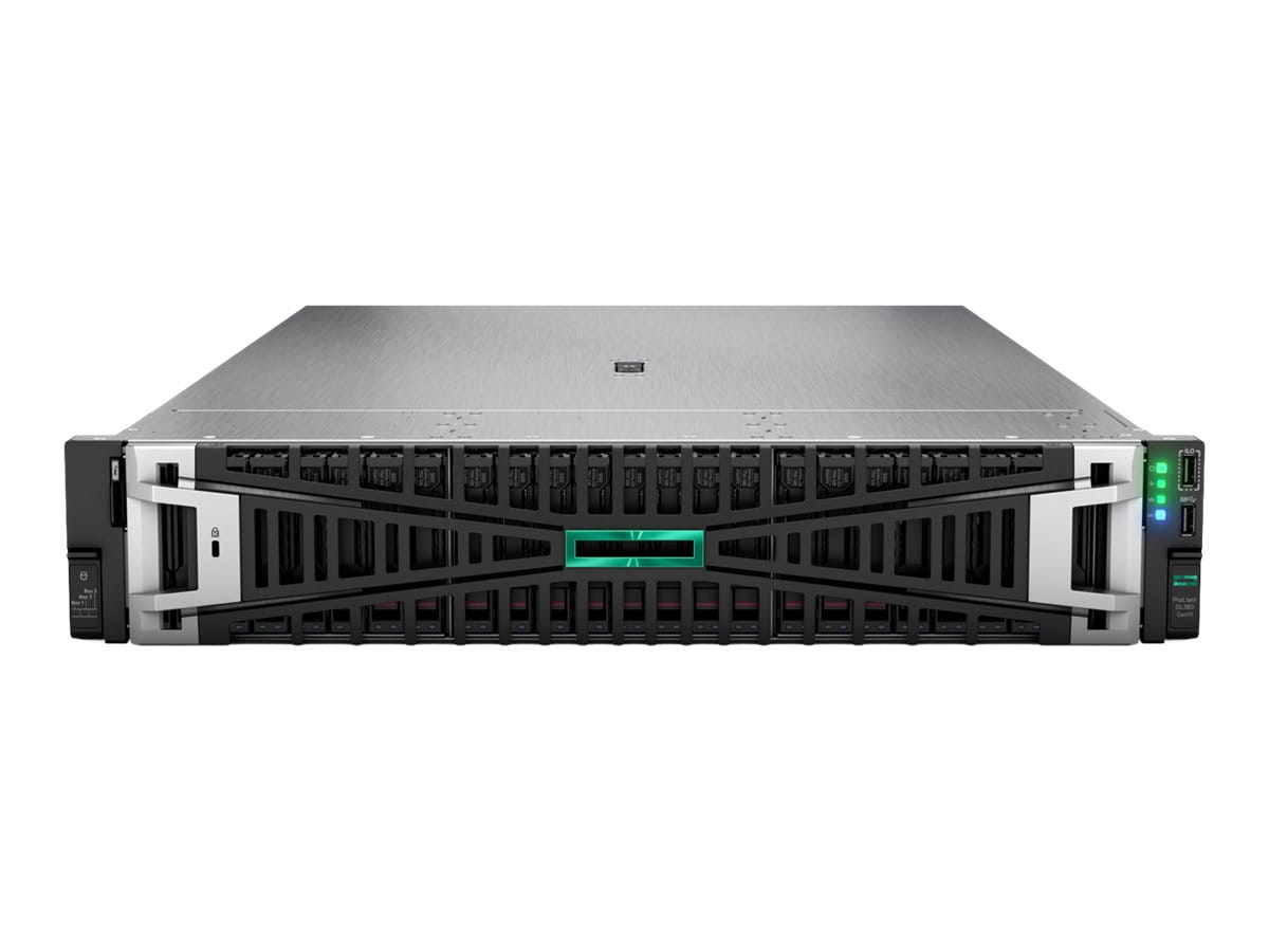 HPE ProLiant DL380 Gen11 Server - 1 x Xeon Silver 4510 / 2.4 GHz - RAM: 2x 32 GB DDR5 - Drive: 2x 8 TB SATA HDD - Netzteil: 2x 1000W - MR416i-p Controller (Smart Choice)
