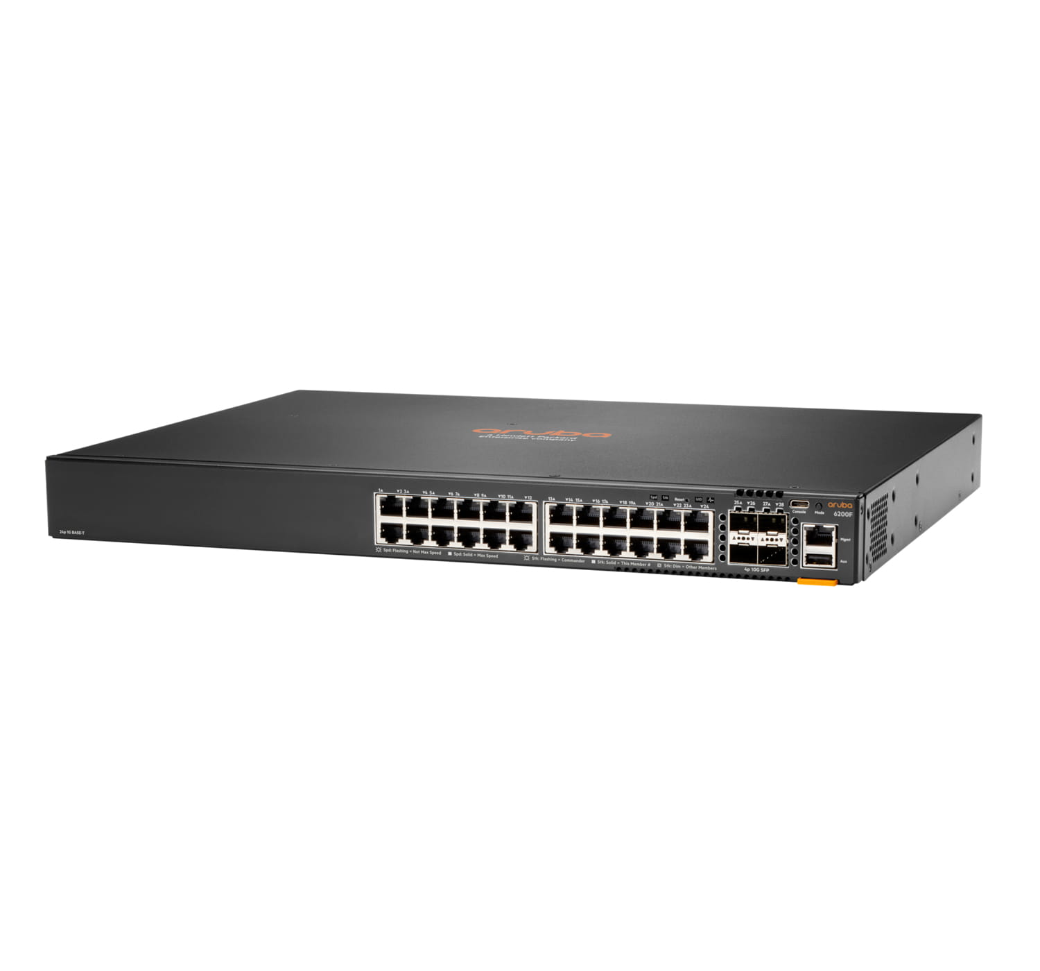 HPE Aruba 6200F 24G Class4 PoE 4SFP+ 370W Switch - Switch - L3 - managed - 24 x 10/100/1000 (PoE+)