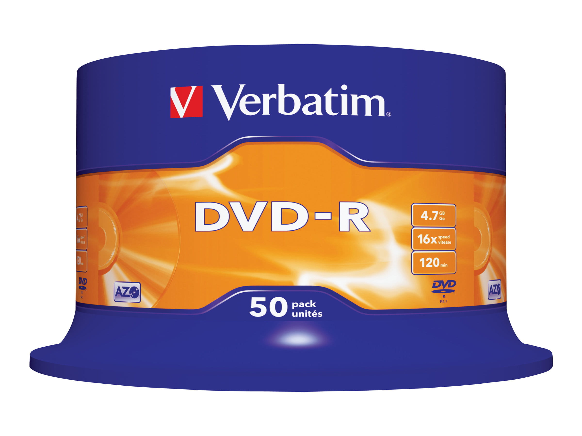 Verbatim 50 x DVD-R - 4.7 GB 16x - mattsilber