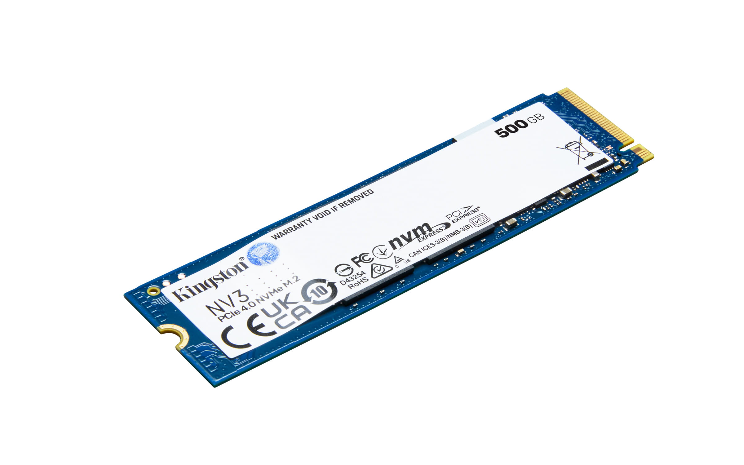 Kingston NV3 - SSD - 500 GB - intern - M.2 2280 - PCIe 4.0 x4 (NVMe)