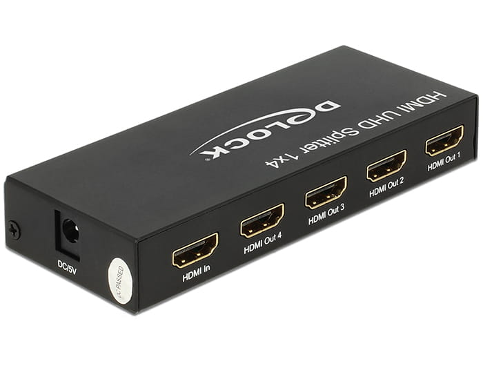 Delock HDMI UHD Splitter 1 x HDMI in > 4 x HDMI out 4K