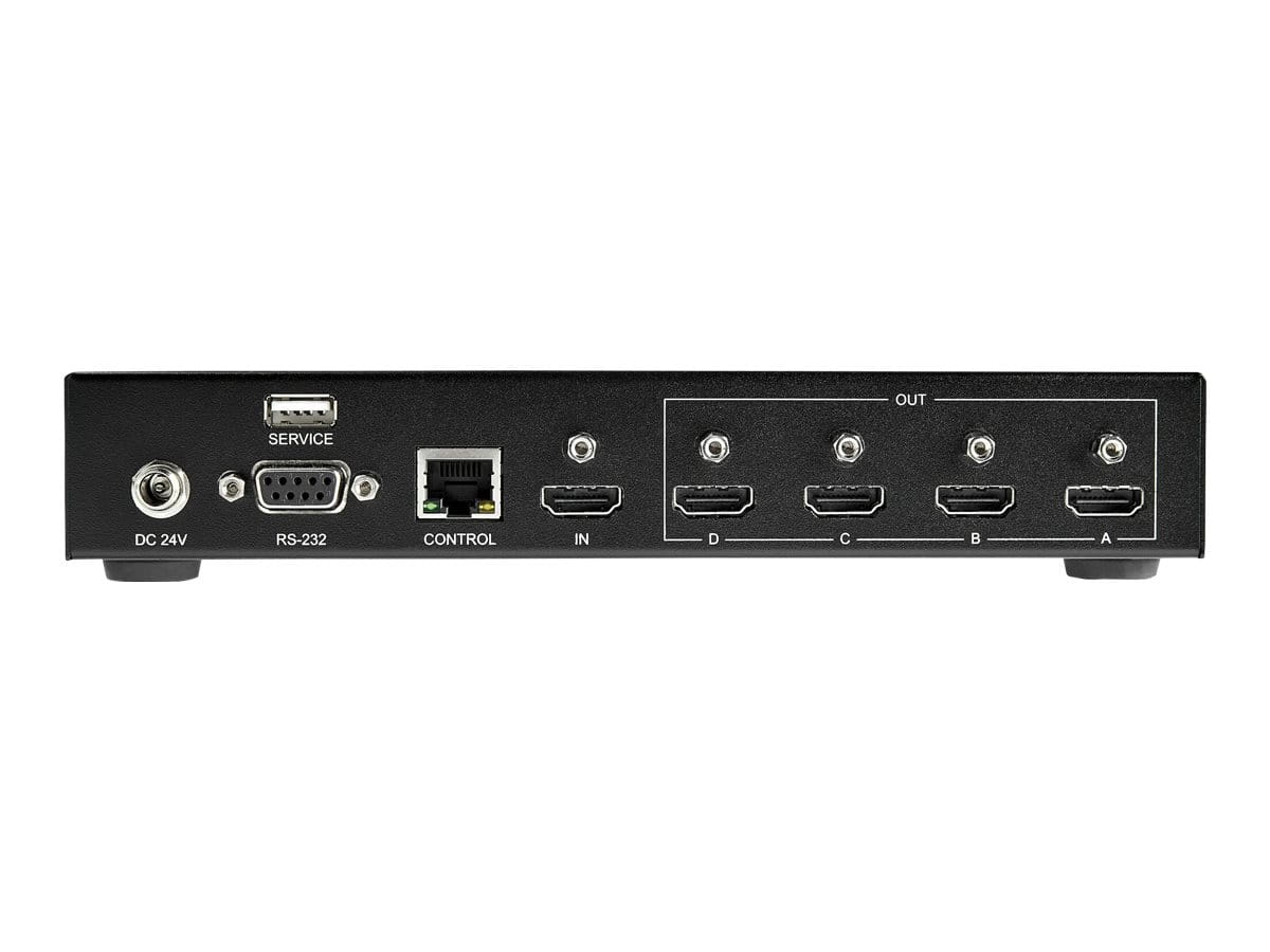 StarTech.com Videowand Controller (2x2, 4K 60Hz, HDMI 2.0, EDID, 1 In 4 Out Video Wall Verteiler, RS-232 Steuerung)