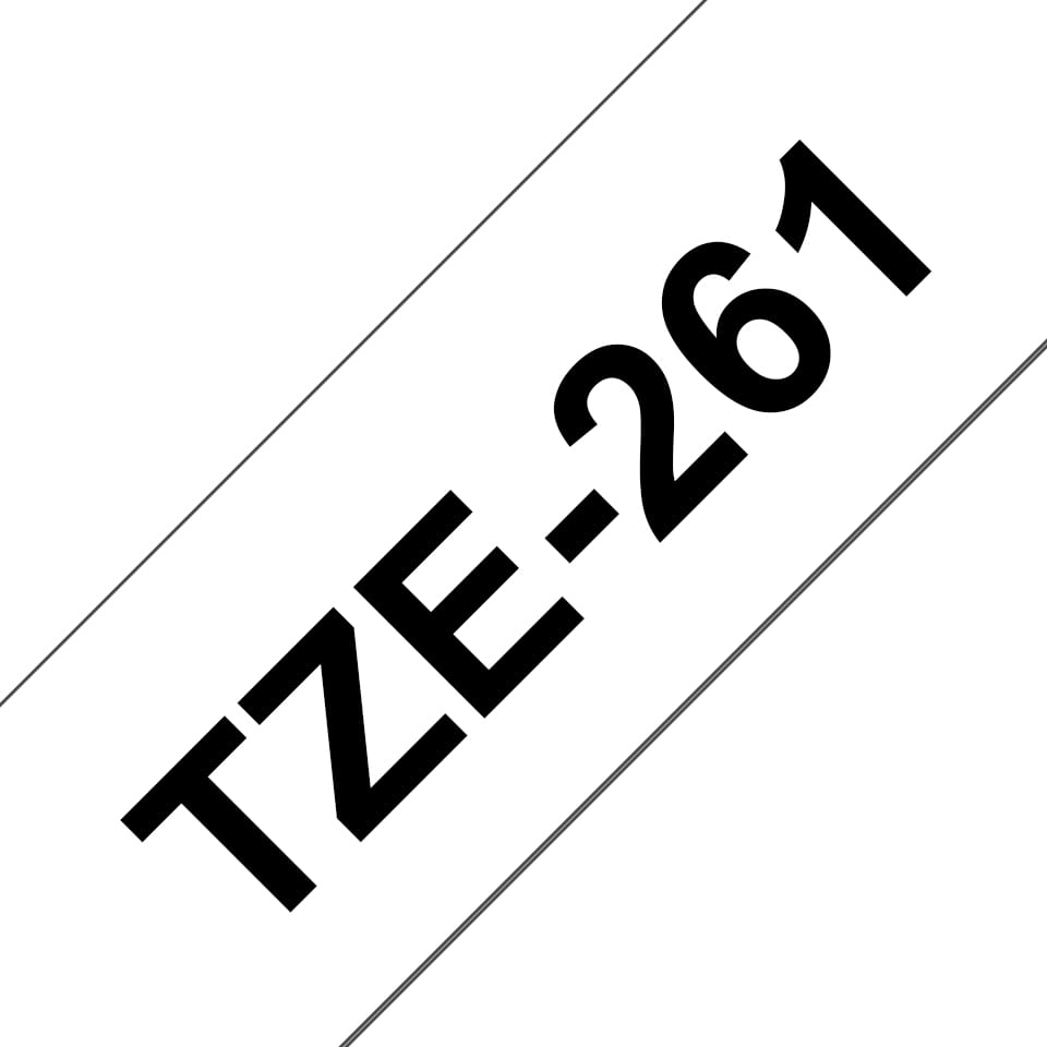 Brother TZe-261 - Selbstklebend - Schwarz auf Weiß - Rolle (3,6 cm x 8 m)