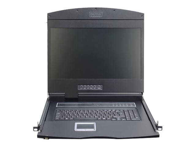 DIGITUS 19" LCD KVM Konsole, 1-Port VGA, spanische Tastatur