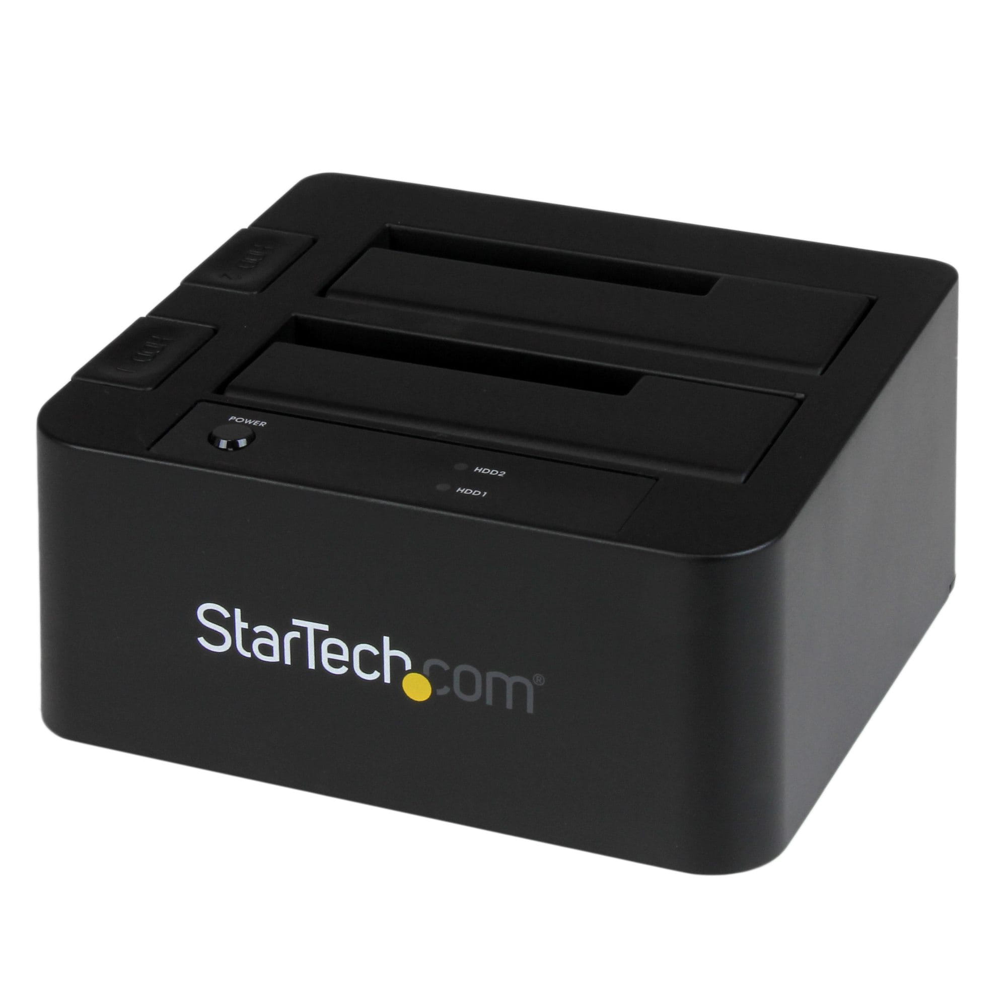 StarTech.com Dual-Bay USB 3.0 eSATA to SATA Hard Drive Docking Station, USB Hard Drive Dock, External 2.53.5 SATA IIIIII, SSDHDD Docking Station, Hot-Swap Hard Drive Bays - Top-Loading - Speicher-Controller - 2.5", 3.5" (6.4 cm, 8.9 cm)