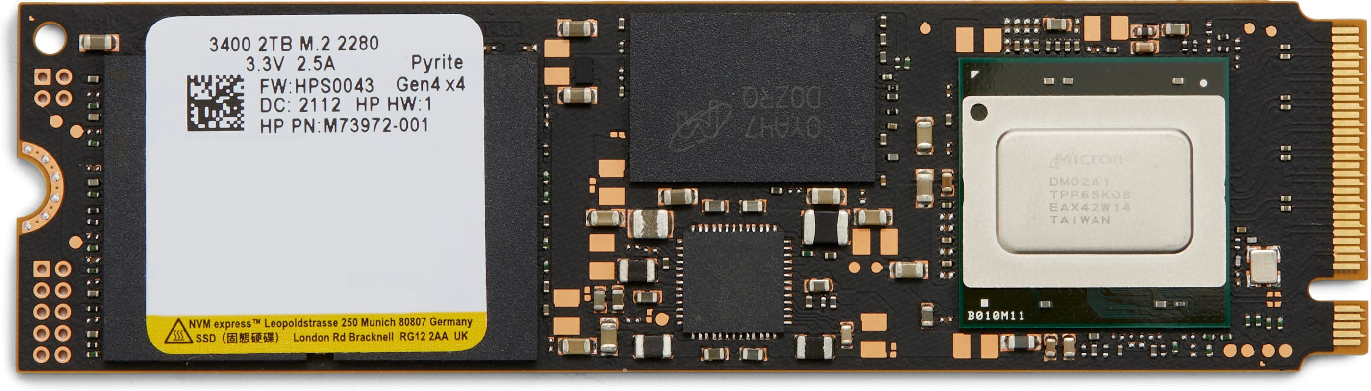 HP  SSD - 2 TB - intern - M.2 2280 - PCIe 4.0 x4 (NVMe)