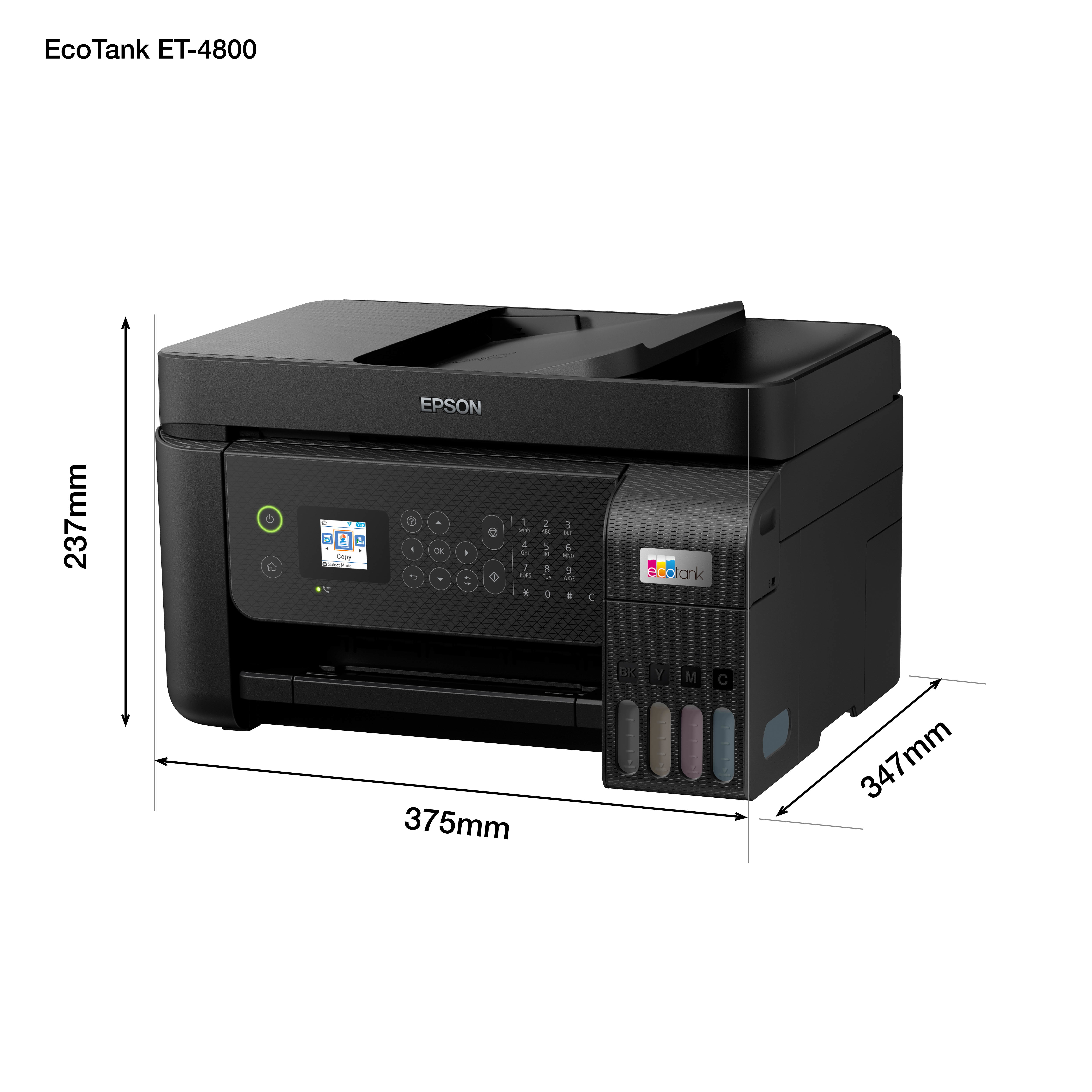 EcoTank ET-4800 - Multifunktionsdrucker - Farbe - Tintenstrahl - nachfüllbar - A4 (Medien)