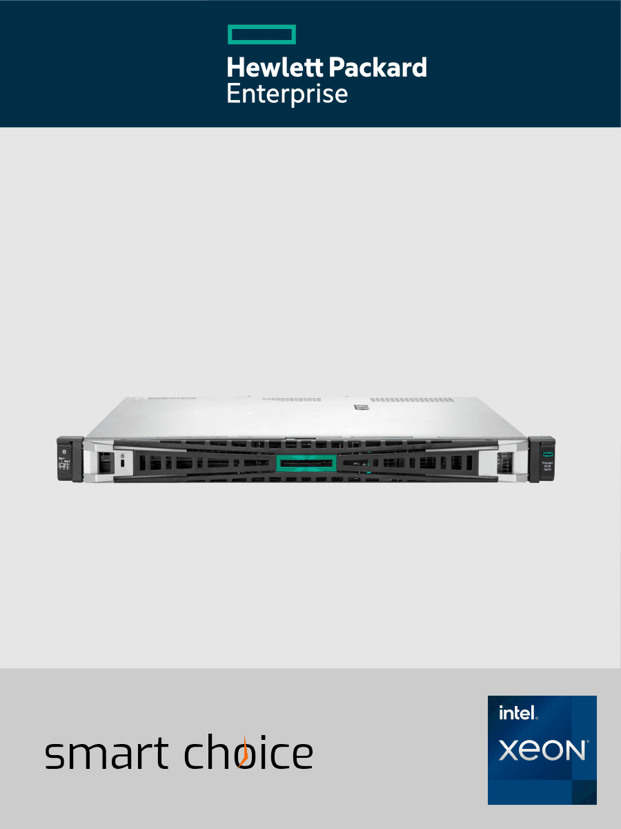 HPE ProLiant DL20 Gen11 - Server - Rack-Montage - 1U - 1-Weg - 1 x Xeon E-2434 / 3.4 GHz - RAM 32 GB - SATA - Hot-Swap 6.4 cm (2.5") (Smart Choice)