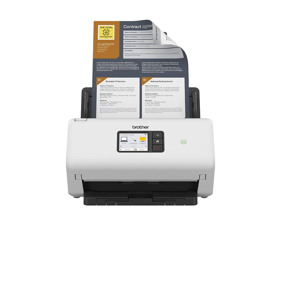 Brother ADS-4500W - Dokumentenscanner - Dual CIS - Duplex - A4 - 600 dpi x 600 dpi - bis zu 35 Seiten/Min. (einfarbig)