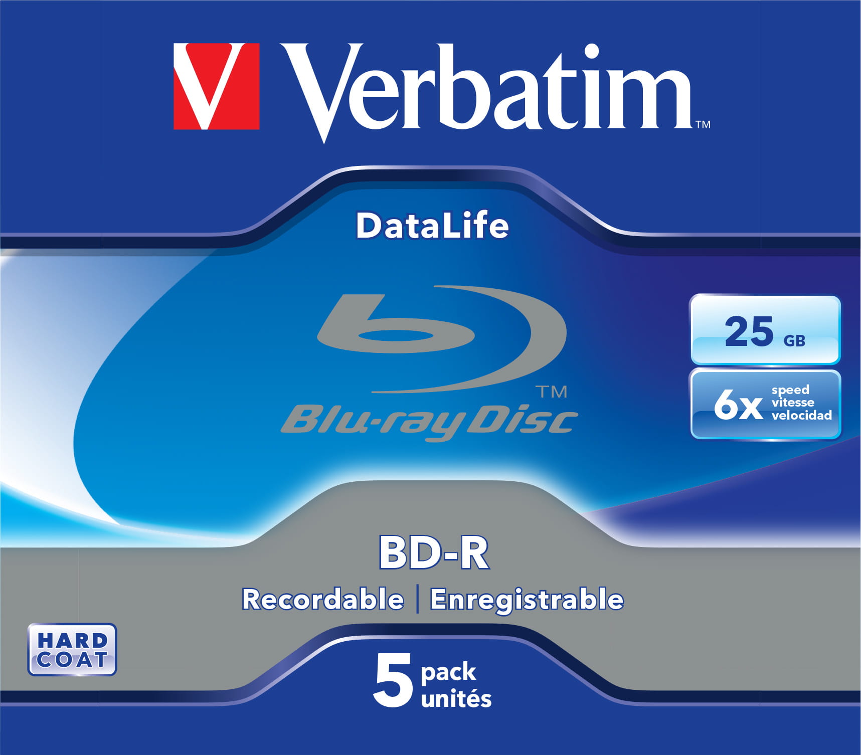 Verbatim DataLife - 5 x BD-R - 25 GB 6x - Jewel Case (Schachtel)