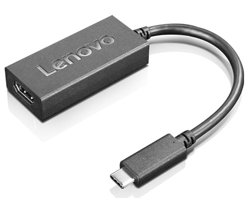 Lenovo Videoadapter - 24 pin USB-C männlich zu HDMI weiblich - Schwarz - unterstützt 4K 60 Hz (3840 x 2160)