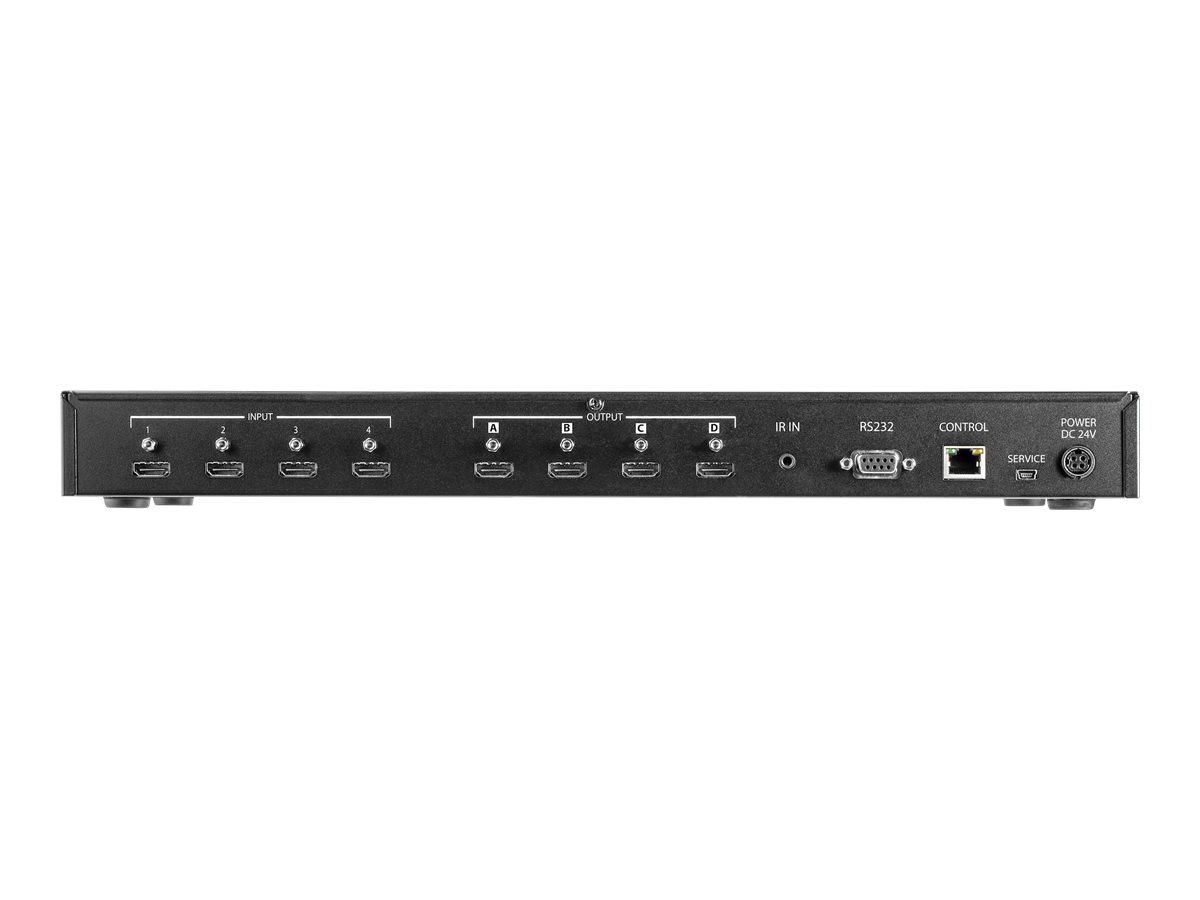 StarTech.com 4x4 HDMI Matrix Switch mit Audio- und Ethernet-Steuerung - 4K 60Hz - HDMI-Switch - Rack-montierbar (VS424HD4K60)