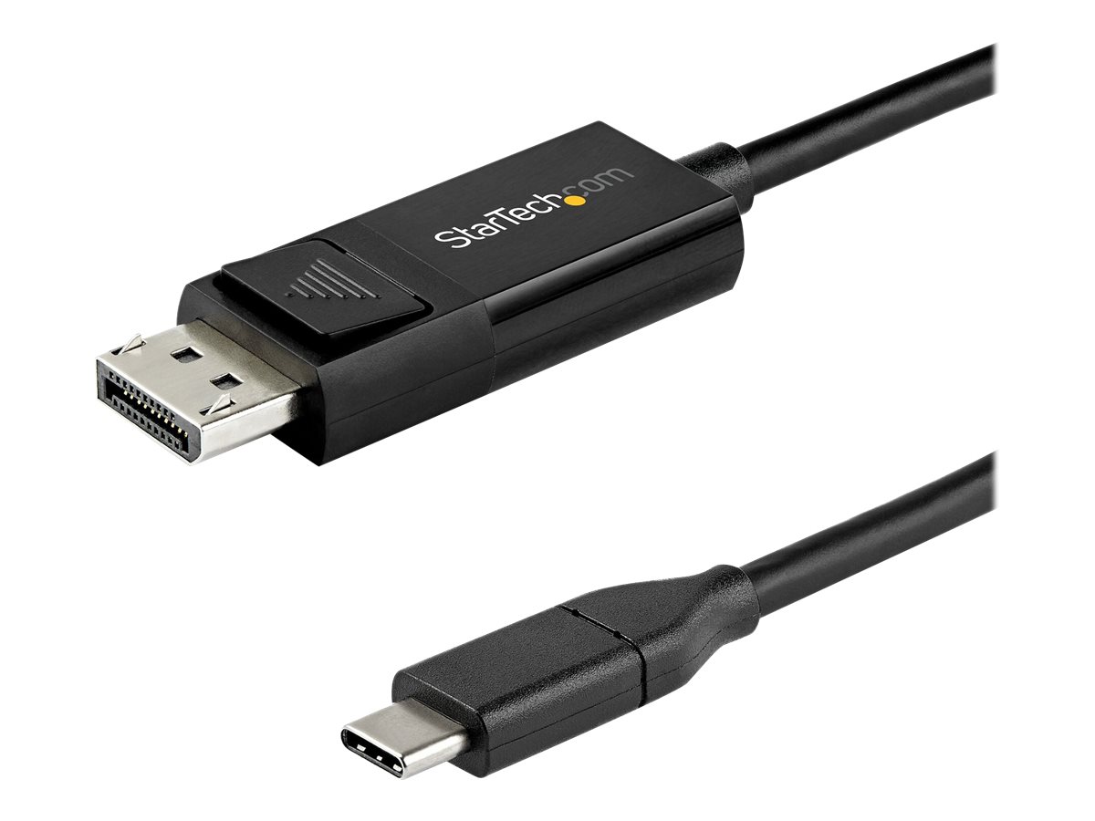 StarTech.com 6ft/2m USB C to DisplayPort 1.4 Cable 8K 60Hz/4K, Bidirectional DP to USB-C or USB-C to DP Reversible Video Adapter Cable, HBR3/HDR/DSC, USB Type C/Thunderbolt 3 Monitor Cable - 8K USB-C to DP Cable - DisplayPort-Kabel - 24 pin USB-C (M)