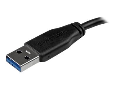 StarTech.com 3m schlankes SuperSpeed USB 3.0 A auf Micro B Kabel - St/St - USB 3.0 Anschlusskabel - Schwarz - USB-Kabel - Micro-USB Typ B (M)