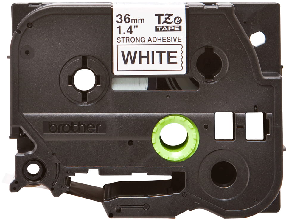 Brother TZe-S261 - Extra starker Klebstoff - Schwarz auf Weiß - Rolle (3,6 cm x 8 m)