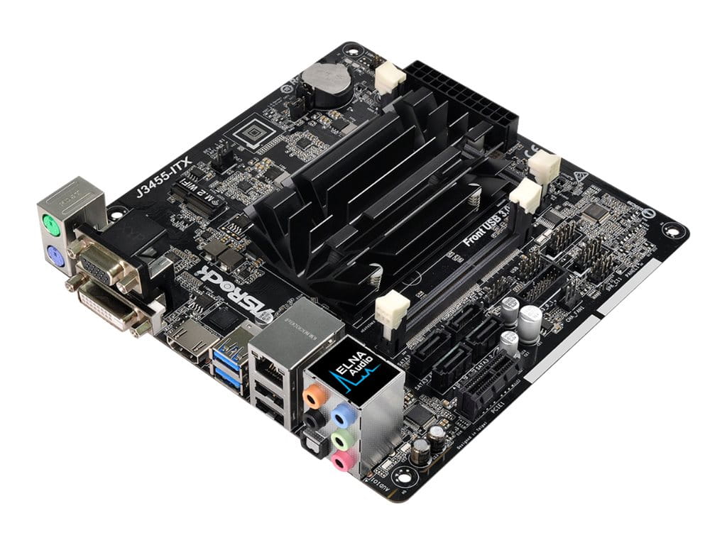 ASRock J3455-ITX - Motherboard - Mini-ITX - Intel Celeron J3455 - USB 3.0 - Gigabit LAN - Onboard-Grafik - HD Audio (8-Kanal)